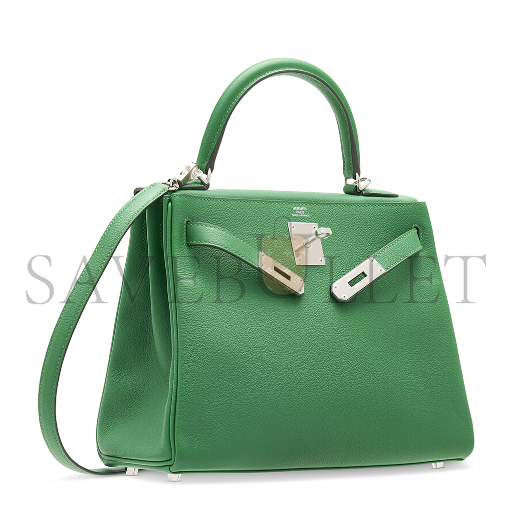 H**mes a cactus evercolor leather retournÉ kelly 25 with palladium hardware (25*17*7cm)